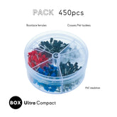 450pcs Wire Ferrule Crimp Terminals Kit with insulated bootlace ferrules, ideal for marine and boat electrical connections, neatly organized in a compact storage box. Baywatt