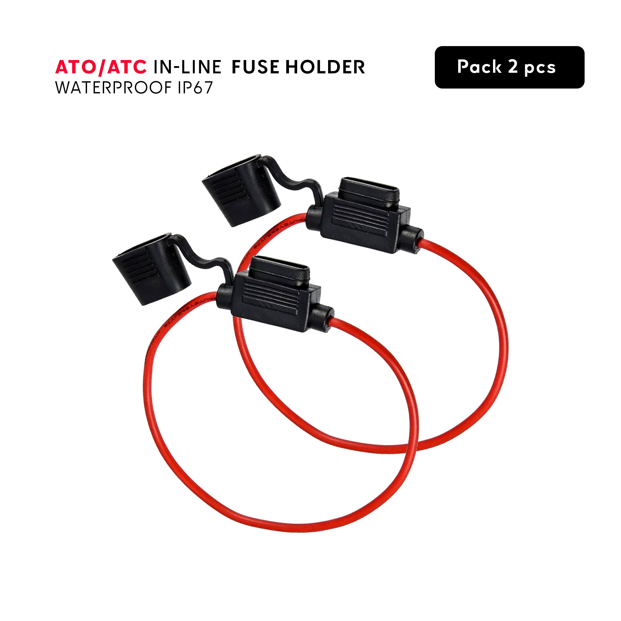 Panel Mount ATC/ATO Blade Fuse Holder – 12V, 9V, 24V, 6V Compatible – High Amp Inline