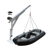 Davier grue portable pour bateau, relevage d’annexe semi-rigide ou barque, structure aluminium anodisé légère 400 kg