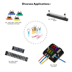 Coffret professionnel de 250 cosses thermorétractables marines en cuivre pour applications électriques marines - Rétreint 3:1, 250 connecteurs KHST250 Baywatt