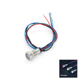 LED indicator light 12–24V in stainless steel waterproof IP67 with 180 symbols include for boats and off-road vehicles.