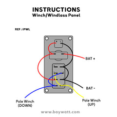 Windlass Panel Baywatt wiring instruction drawing simple electricty