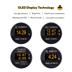 Best marine oled display for volt and amps. wide view high contrast oled screen waterproof with low energy consumption. the best quality of the market with Baywatt