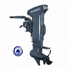 Moteur hors-bord électrique 10 CV pour bateau ou semi-rigide – Baywatt OBE7300 72 V PMSM, transmission à engrenage, propulsion marine écologique.
