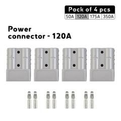 Pack de 4 connecteurs forte puissance compatible avec les connecteurs Anderson disponible immediatement sur Baywatt.com