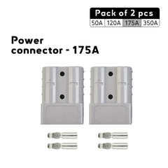 Pack of 2 powe connector 175A compatible Anderson / Littlefuse for battery application Baywatt.com