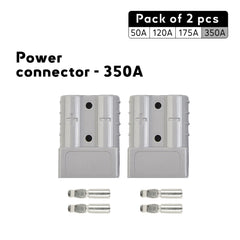 Power connector 350A compatible with Anderson Connector. including terminals Pack of 2pcs high amp Baywatt.com