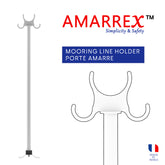 Porte-amarre AMARREX pour accostage facilité. Permet de récupérer les amarres sans quitter le bateau.