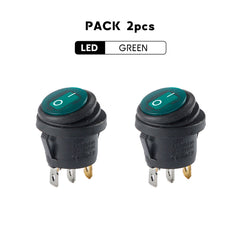 Green led on/off outdoor switch for marine application pack of 2pcs IP65 Baywatt.com