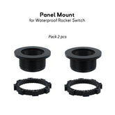 Lot de 2 supports encastrables étanches pour interrupteurs de cabine de bateau, conçus pour un montage propre et affleurant sur tableau de bord.