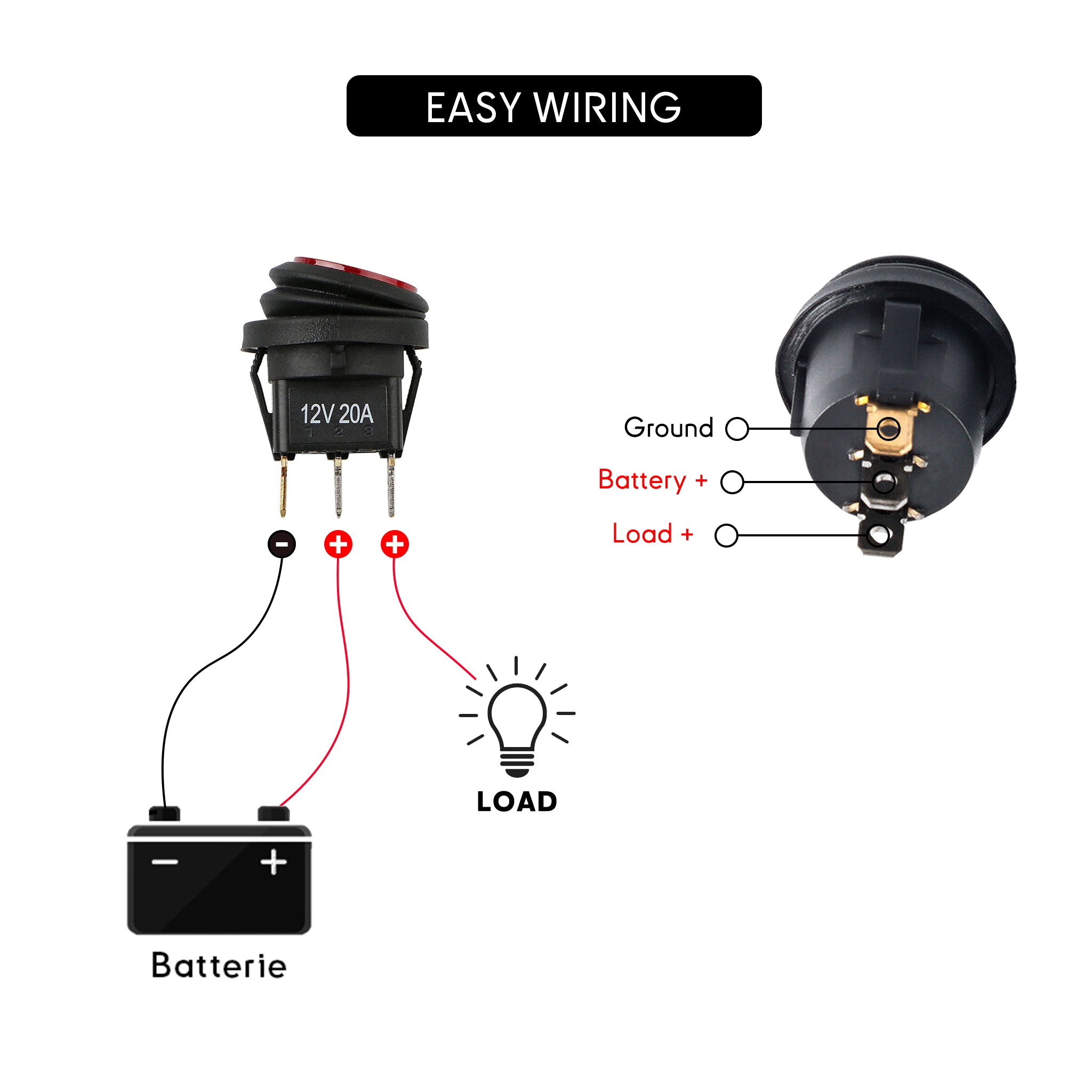 on/off waterproof switch with led indicator Baywatt.com