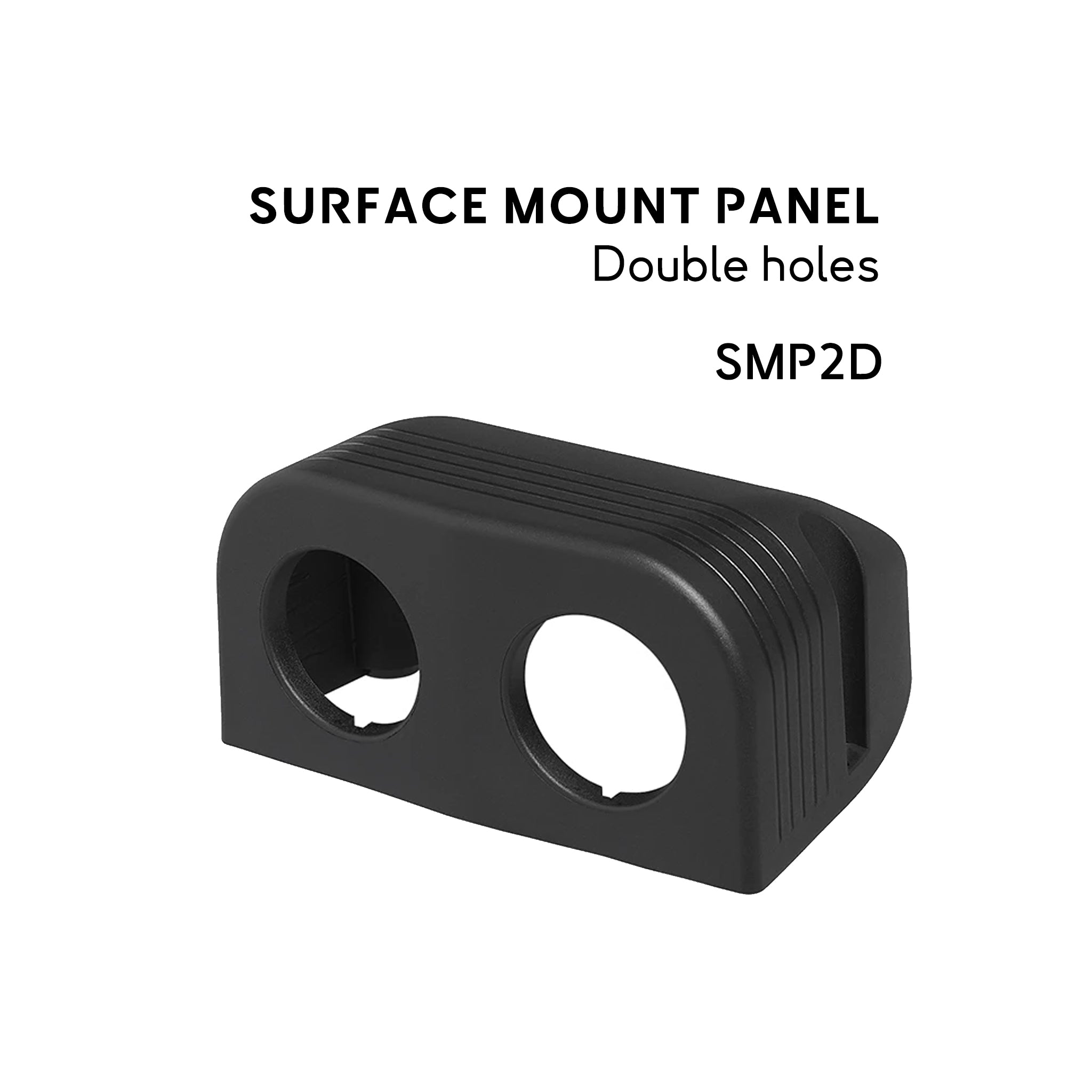 Surface mount panel 2 entry for voltmeter and usb charger. ideal for marine applications Baywatt.com