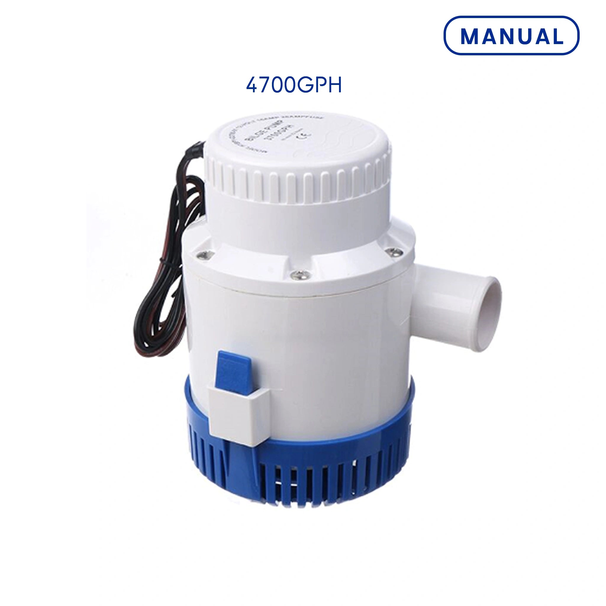 Pompe de cale bateau 4700 GPH 12V manuelle – gros débit
