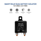 Smart Battery Isolator 12V 200 24V 100A Alternator Charger dual battery Boat Camping car