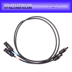 2x1 meter Solar Cable Extension Kit with MC4 connectors for easy plug-and-play solar installations PV421A Baywatt