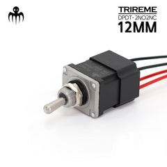 Toggle Switch 20A with epoxy sealed wire 200mm - DPDT 2NO2NC - 12mm Trireme Series By Baywatt