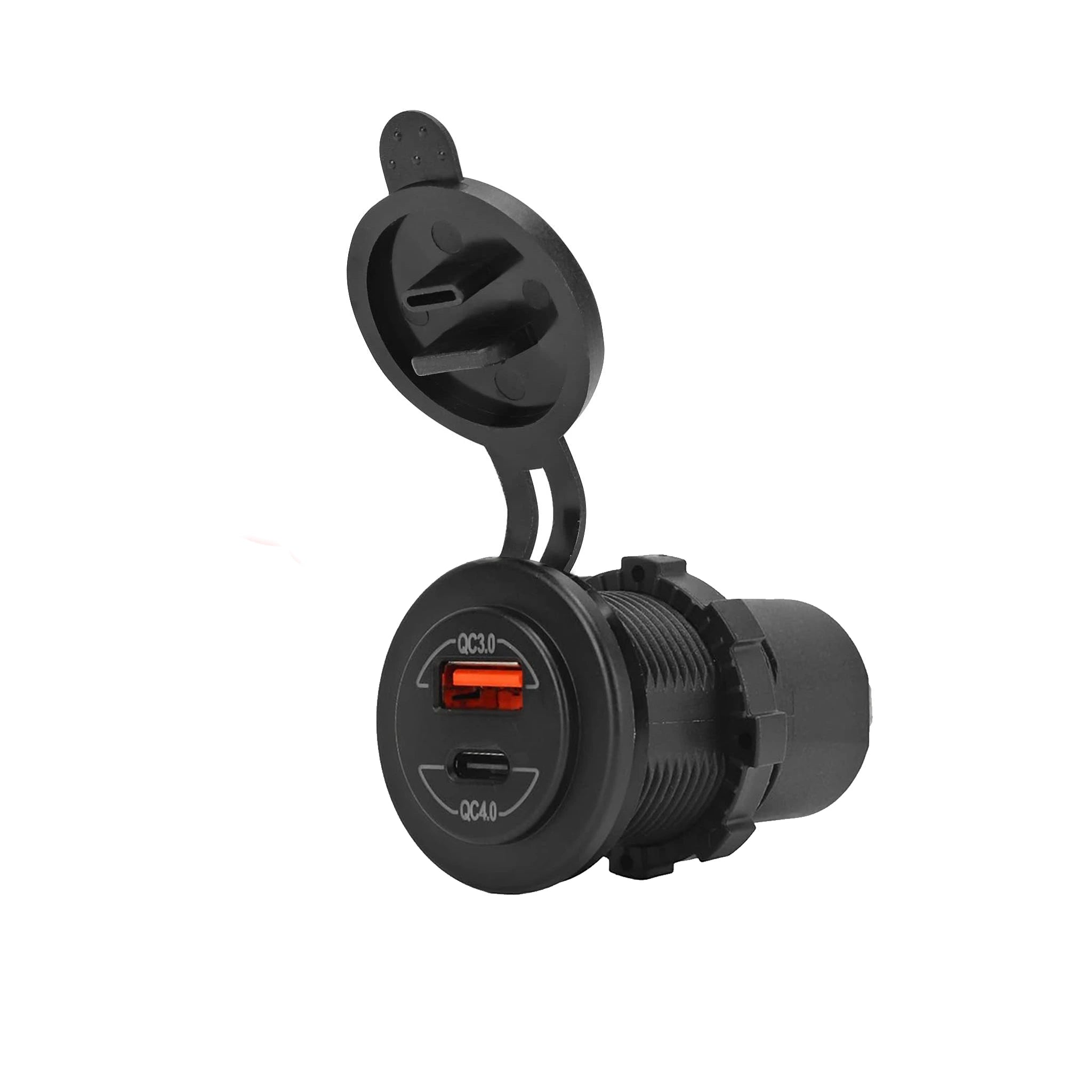 Waterproof Dual USB 3.0 & USB-C for boat. Charger Socket (12V/24V) Fast charging 60W usb type-c marine grade ip65