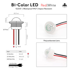 Perfect for cabin, cockpit, and deck lighting. The dual-color function allows instant switching between red and white, making it ideal for night navigation and courtesy lighting. baywatt.com