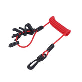 Universal Boat Kill Switch Lanyard - 7 Keys red and black with snap hook in nylon and coil in PU compatible yamaha, mercury, honda , evinrude, johnson kill switches. strech 1.2m strong - Baywatt - Dedicated marine supplies