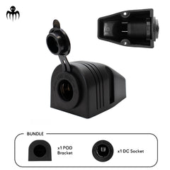 POD bracket marine DC socket 12V 24V - surface mount accessory for boat dashboards - chargeur rapide bateau