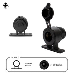 Round bracket marine DC socket 12V 24V - support à poser pour bateau - chargeur rapide marin