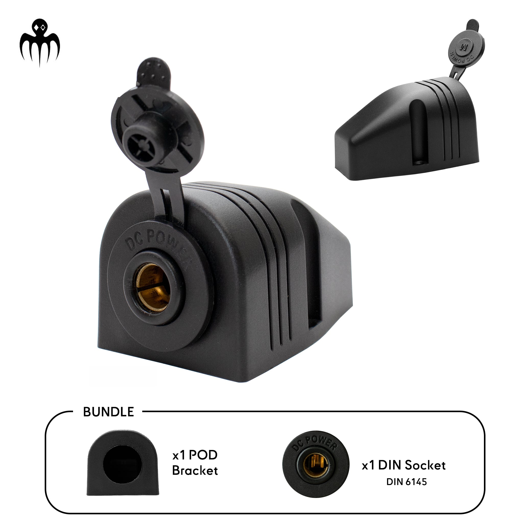 prise din 6145 avec support surface pour bateau yacht camping car et vehicule utilitaire