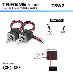 Momentary ON OFF DPDT marine switch stainless steel epoxy sealed IP67 – Trireme by baywatt
