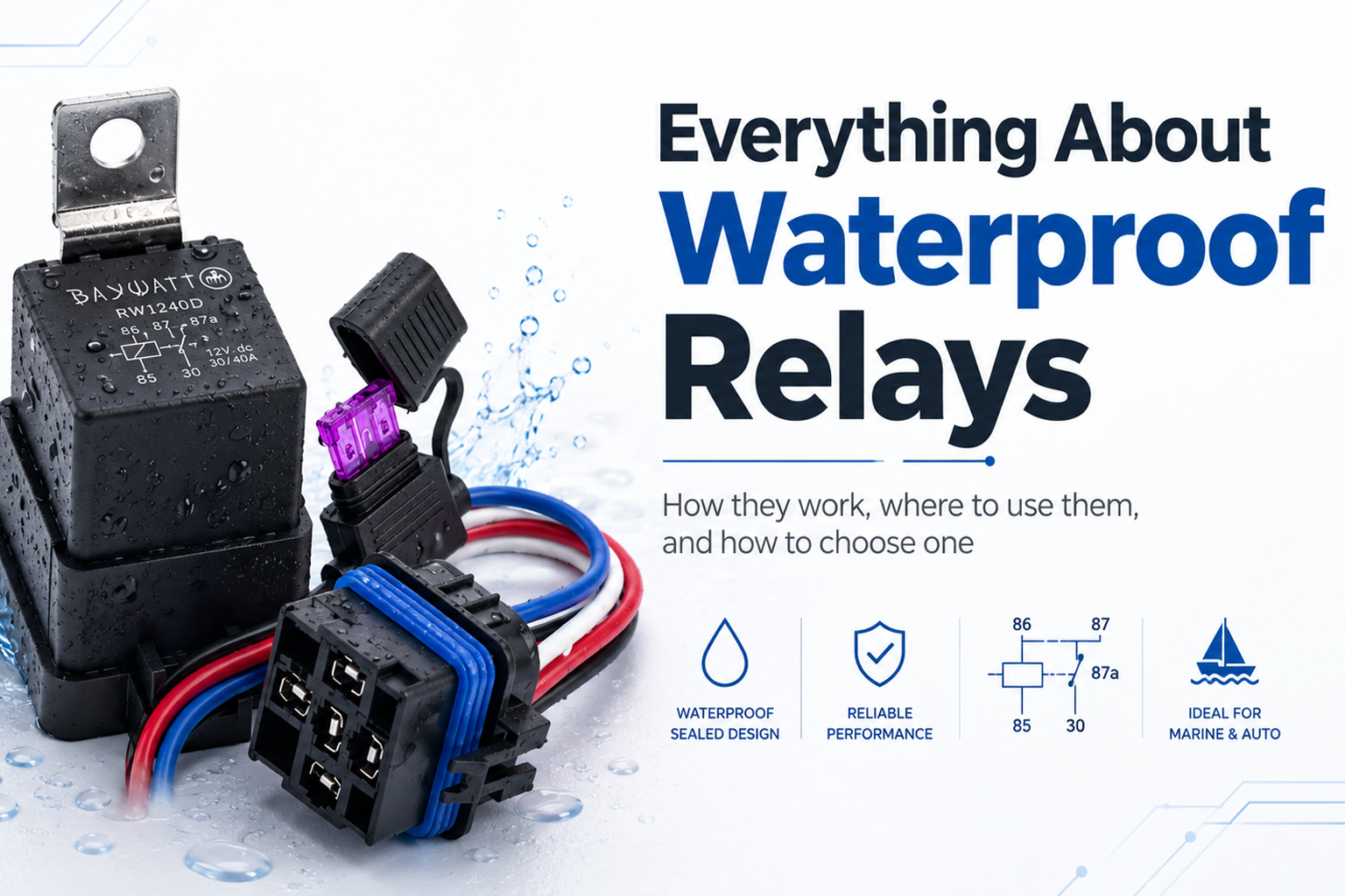Waterproof Relay Guide: 12V Sealed Relays & Diodes – BAYWATT