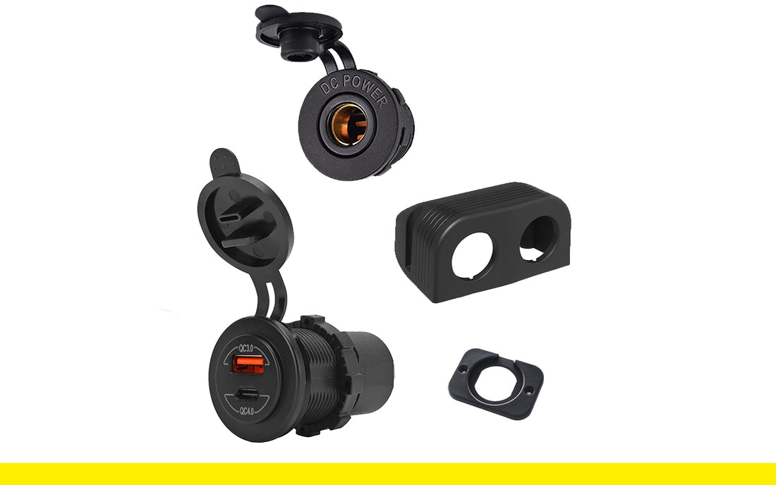 12V Auto Motorrad Steckdose Dual USB Anschluss Ladegerät Bordsteckdose Adapter E - Foto 13