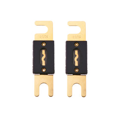 Pack 2 pcs ANL fuses for marine DC overcurrent protection, M8 bolt holes, gold plated, compatible with ANLS1 ANL fuse holder, 30A–500A options
