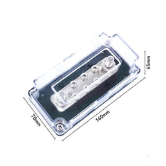 Baywatt Barre omnibus marine 2xM10 + 6xM5 - 300A - Bloc de distribution d'énergie marine  transparent polycarbonate disponible immediatement sur baywatt.com