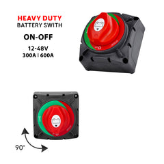 Heavy-Duty Marine Battery Switch 300A 600A - Baywatt Marine Grade Tinned plated circuit breaker - coupe-batterie forte puissance 300A/600A 12-48V marine nautisme IP65