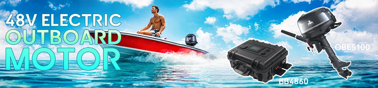 Baywatt 48V Electric Outboard Motor - 5500RPM Gear-Drive - No CANbus protocol - compatible with any battery - Plug & Play and maintenance free