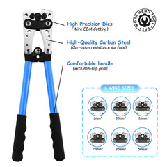 Baywatt CT650 crimping tool for cable lugs terminals 6-50mm². Professional-grade crimping plier designed for marine and industrial applications, ensuring secure and consistent electrical connections