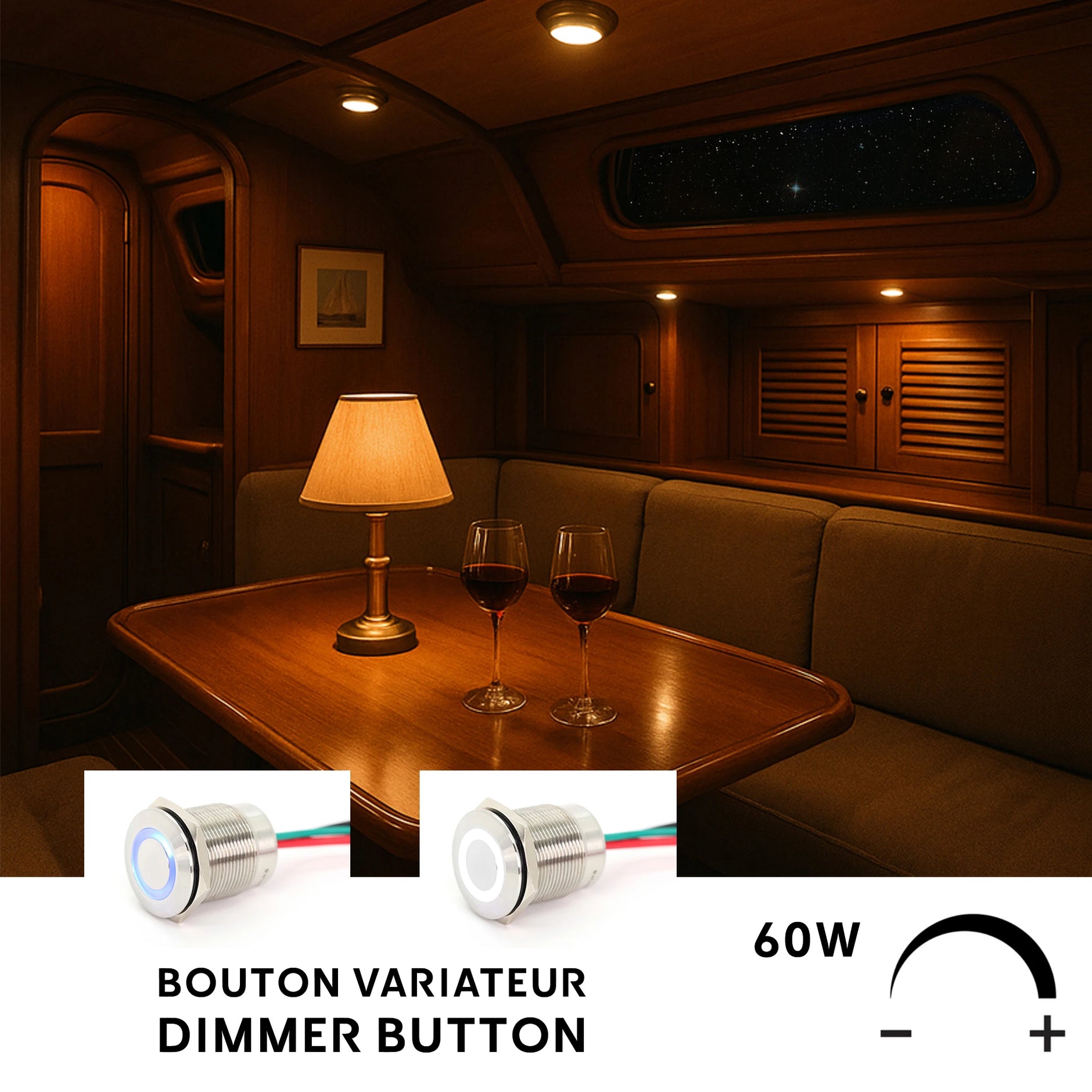 BAYWATT Panneau Interrupteur 6 Voies 12/24V étanche IP67 – LED Bicolore (vert ON/rouge OFF), Fusibles 15A, Boîtier ABS, Prise Allume-cigare – Pour Bateau, Voilier, Jet-ski