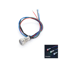 8mm – Voyant Lumineux RGB étanche, 12/24V, Inox 316, IP67