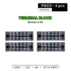 Baywatt pack of 4 electric blocks for boat wiring. Baywatt.com get more watt at sea 