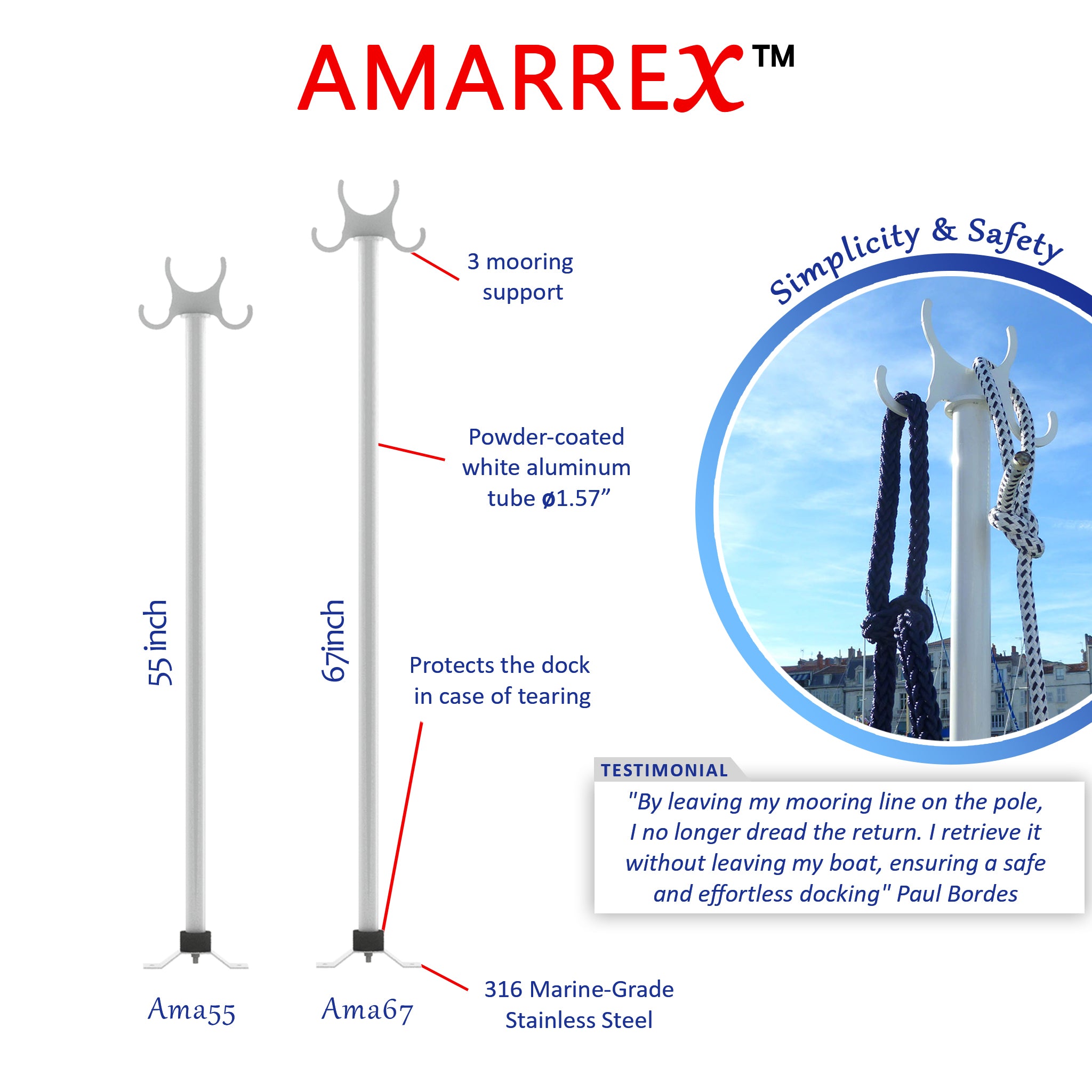 Mooring Line Holder AMARREX | Dock Line Hanger & Rope Organizer – BAYWATT