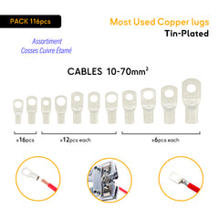 Tin-plated terminals for 10 to 70mm2 wire boat and rv application Baywatt.com