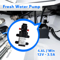 Pompe pour reservoir eau douce bateau 12V 3.5A  Baywatt