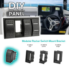 Interrupteur Baywatt SPDT ON-OFF-ON, certifié CE Marine, format Carling pour panneaux de cale 12V/24V. Expédié de France.