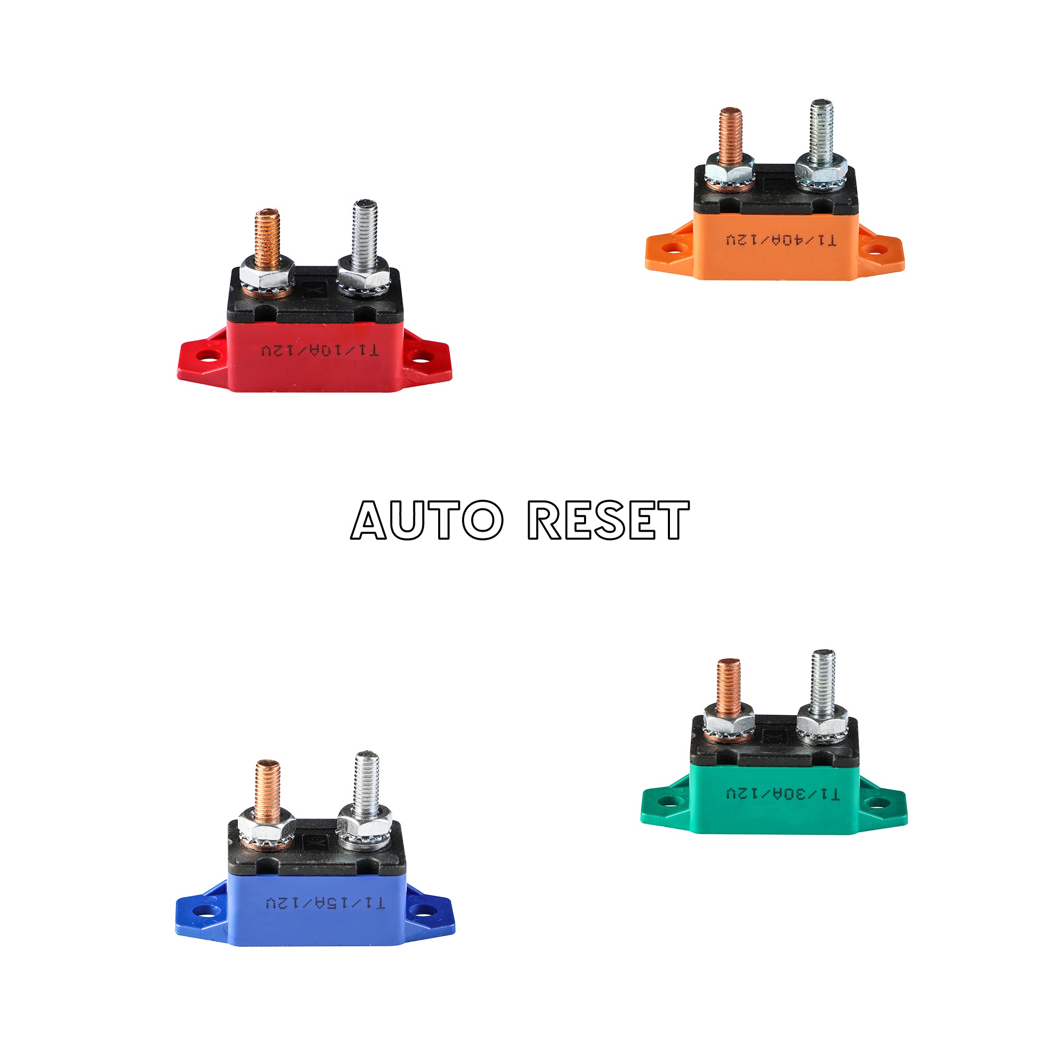 Auto Reset fuse breaker for harness. use for boat, rv and solar panel installations baywatt.com