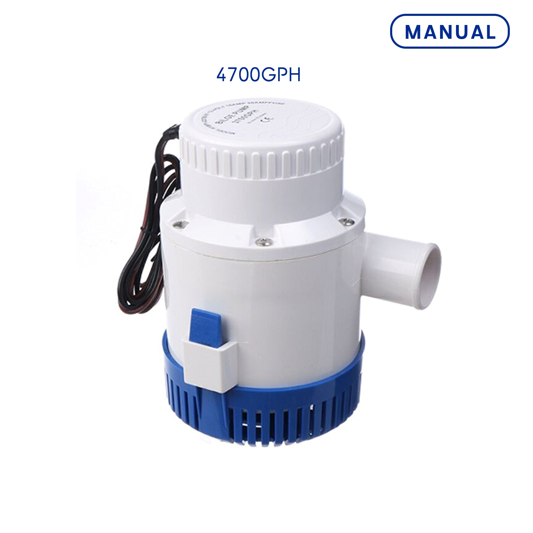 Pompe de cale bateau 4700gph 12V manuelle Baywatt