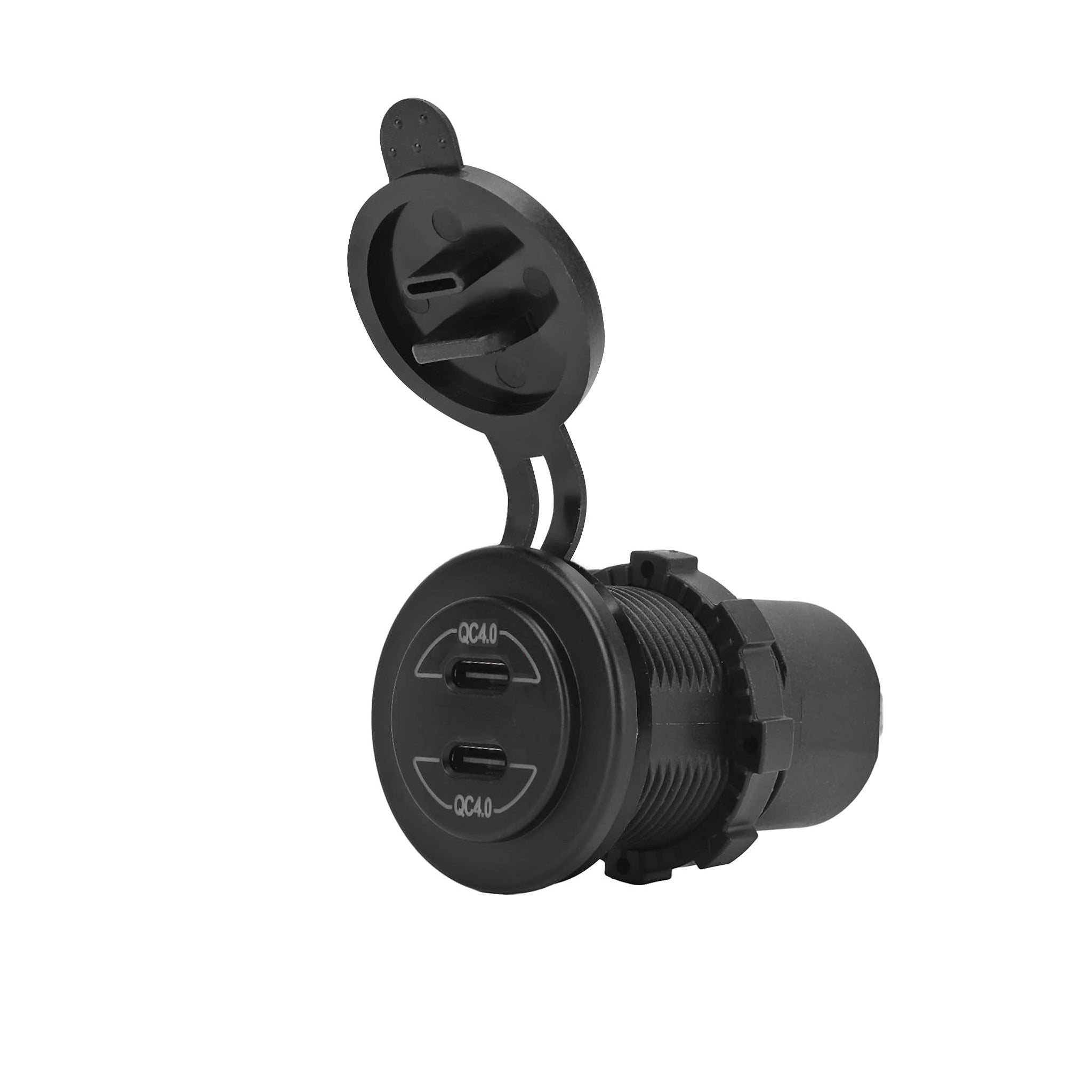 Marine Dual USB C Charger Socket (12V/24V) Prise chargeur double USB-C Marine Fast charge 60w waterproof for boat use etanche pour bateau Baywatt