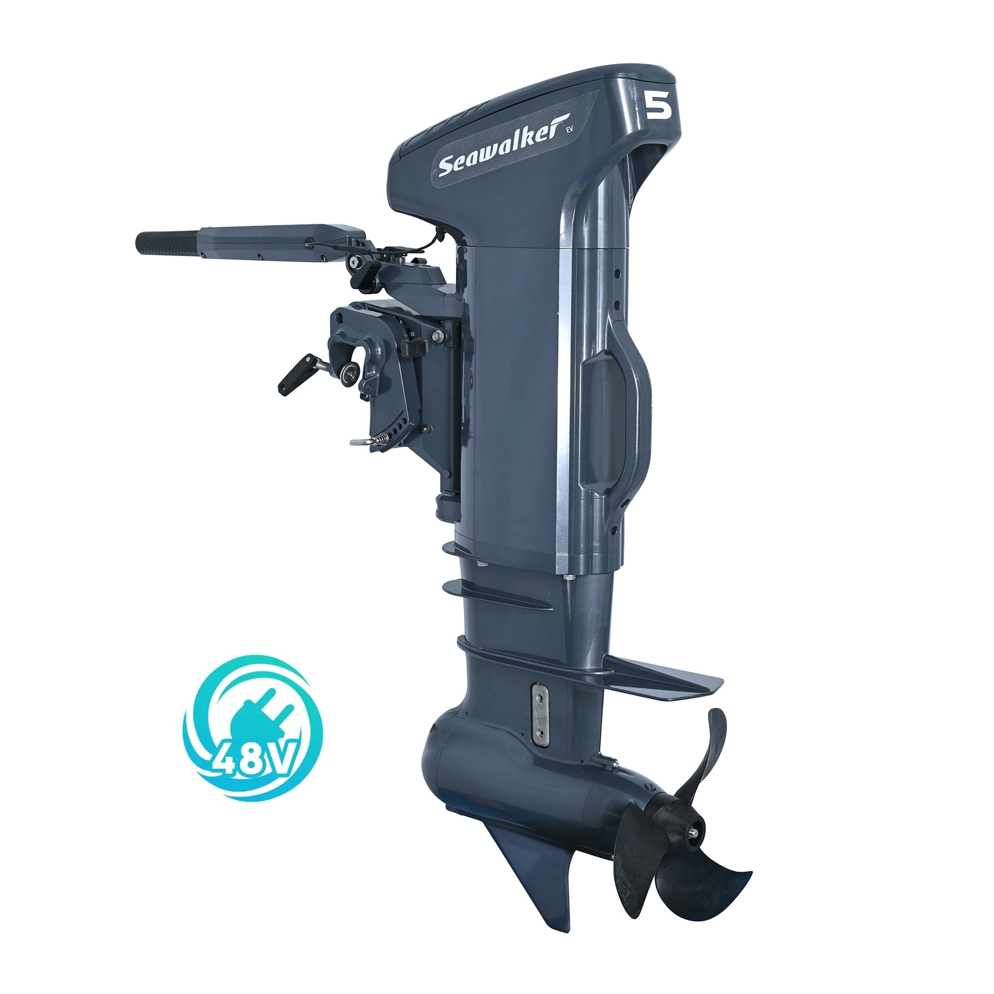 Moteur hors-bord électrique Baywatt Sea Walker S1500 48V, puissance 1,5 kW, équivalent 5 CV, conception marine IP67